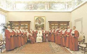 El Papa Juan Pablo II con la Rota Romana